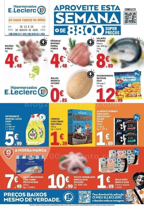 Antevisão Folheto E-LECLERC Promoções de 13 a 19 agosto